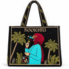 Embroidered Floral Canvas Tote